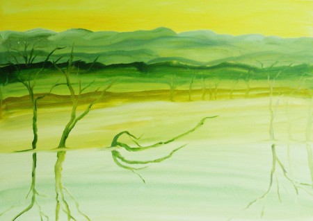 See abstrakt    80/60     Öl auf Keilr.      120€